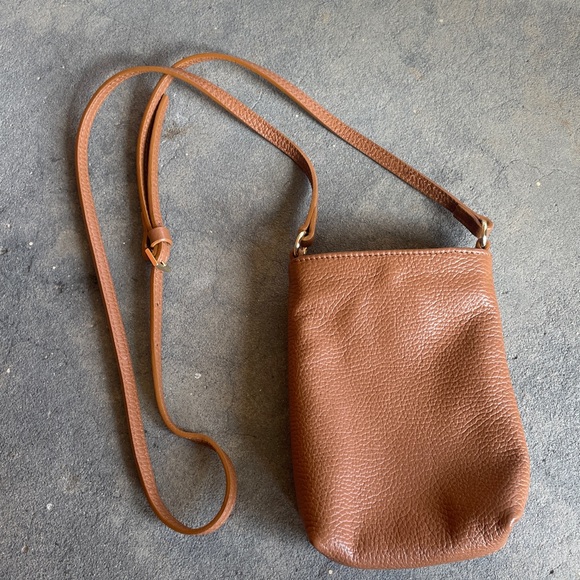 QUINCE Italian Pebbled Leather Phone Crossbody Purse Bag Handbag - Picture 3 of 8